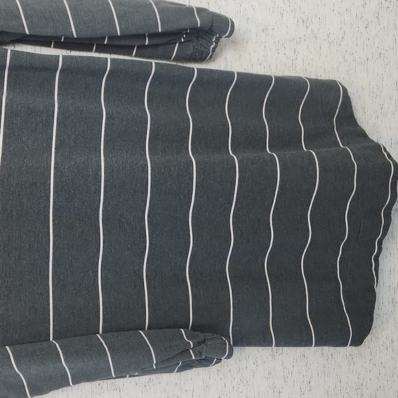 Soma Gray Striped Hooded Sweater Dress - Picture 7 of 7